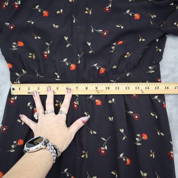 Madewell Floral Maxi Dress - Black and Red - Picture 6 of 16